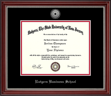 Rutgers University diploma frame - Silver Engraved Diploma Frame in Kensington Silver