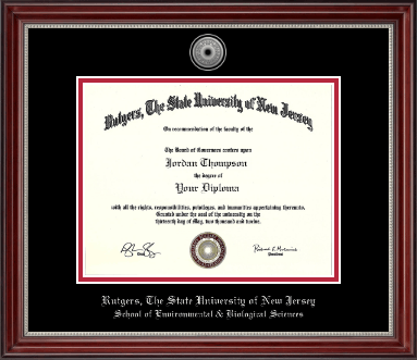 Rutgers University diploma frame - Silver Engraved Diploma Frame in Kensington Silver