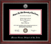 Rutgers University Silver Engraved Diploma Frame in Kensington Silver