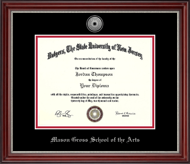 Rutgers University diploma frame - Silver Engraved Diploma Frame in Kensington Silver