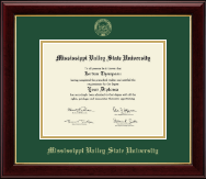 Mississippi Valley State University diploma frame - Gold Embossed Diploma Frame in Gallery