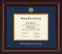 Goldey-Beacom College Presidential Gold Engraved Diploma Frame in Premier