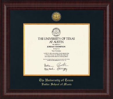 The University of Texas at Austin diploma frame - Presidential Gold Engraved Diploma Frame in Premier