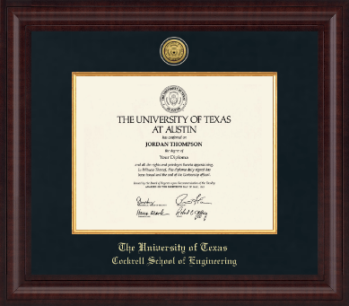 The University of Texas at Austin diploma frame - Presidential Gold Engraved Diploma Frame in Premier