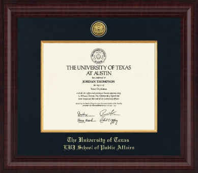 The University of Texas at Austin diploma frame - Presidential Gold Engraved Diploma Frame in Premier