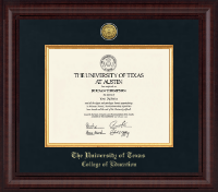 The University of Texas at Austin Presidential Gold Engraved Diploma Frame in Premier