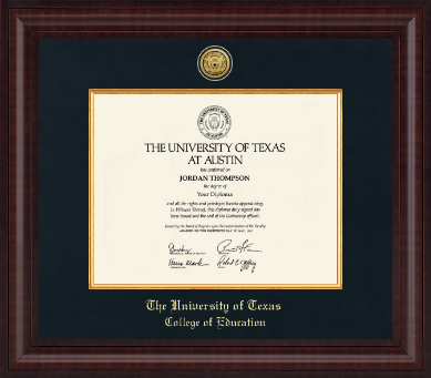 The University of Texas at Austin diploma frame - Presidential Gold Engraved Diploma Frame in Premier