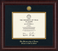 The University of Texas at Austin diploma frame - Presidential Gold Engraved Diploma Frame in Premier