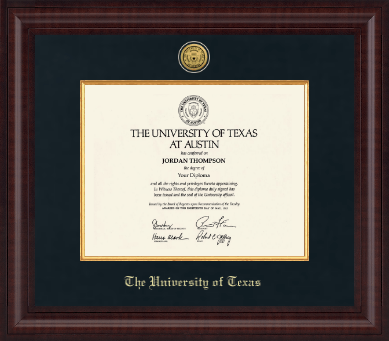 The University of Texas at Austin diploma frame - Presidential Gold Engraved Diploma Frame in Premier