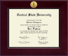 Central State University diploma frame - Century Gold Engraved Diploma Frame in Cordova