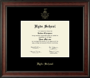 Hyde School Gold Embossed Diploma Frame in Studio