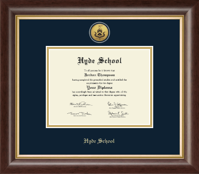 Hyde School diploma frame - Gold Engraved Diploma Frame in Hampshire