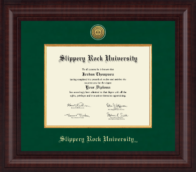 Slippery Rock University diploma frame - Presidential Gold Engraved Diploma Frame in Premier