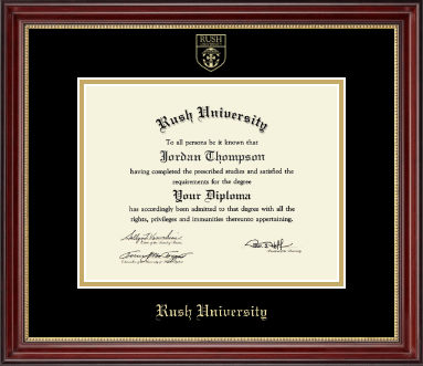 Rush University diploma frame - Gold Embossed Diploma Frame in Kensington Gold
