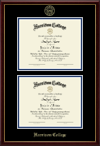 Harrison College diploma frame - Gold Embossed Double Diploma Frame in Galleria