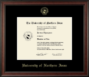 University of Northern Iowa Gold Embossed Diploma Frame in Studio
