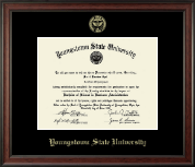Youngstown State University Gold Embossed Diploma Frame in Studio