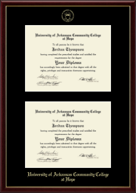 University of Arkansas Community College at Hope diploma frame - Double Diploma Frame in Galleria