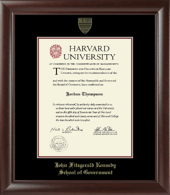 Harvard University diploma frame - Gold Embossed Diploma Frame in Rainier