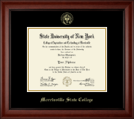 Morrisville State College Gold Embossed Diploma Frame in Cambridge