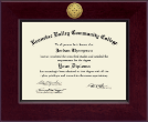 Kennebec Valley Community College Century Gold Engraved Diploma Frame in Cordova