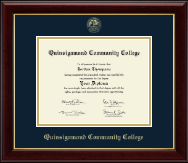 Quinsigamond Community College Gold Embossed Diploma Frame in Gallery