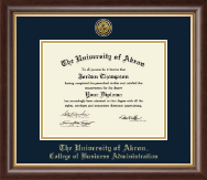 The University of Akron Gold Engraved Medallion Diploma Frame in Hampshire