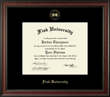 Fisk University diploma frame - Gold Embossed Diploma Frame in Studio