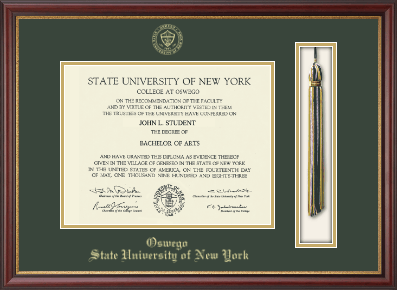 State University of New York at Oswego diploma frame - Tassel & Cord Diploma Frame in Newport