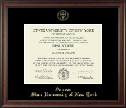 State University of New York at Oswego Gold Embossed Diploma Frame in Studio