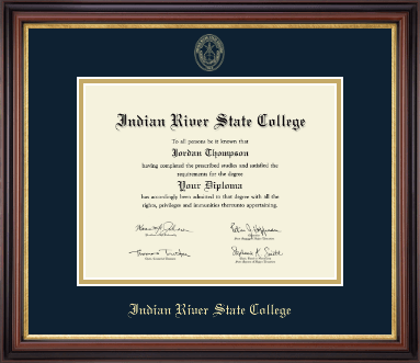Indian River State College diploma frame - Gold Embossed Diploma Frame in Regency Gold