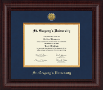 St. Gregory's University diploma frame - Presidential Gold Engraved Diploma Frame in Premier