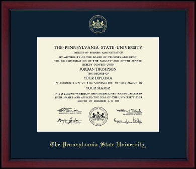 Pennsylvania State University diploma frame - Gold Embossed Achievement Edition Diploma Frame in Academy