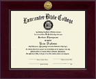 Lancaster Bible College diploma frame - Century Gold Engraved Diploma Frame in Cordova