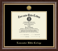 Lancaster Bible College diploma frame - Gold Engraved Diploma Frame in Hampshire