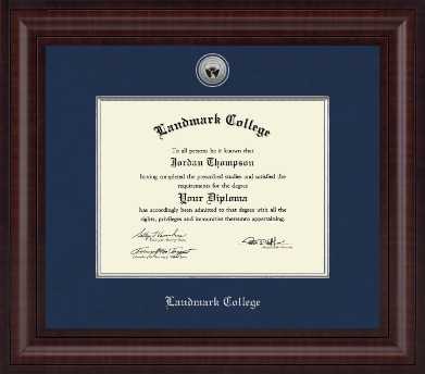 Landmark College diploma frame - Presidential Silver Engraved Diploma Frame in Premier