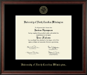 University of North Carolina Wilmington Gold Embossed Diploma Frame in Studio