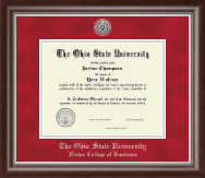 The Ohio State University Silver Engraved Medallion Diploma Frame in Devonshire