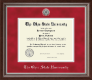 The Ohio State University Silver Engraved Medallion Diploma Frame in Devonshire