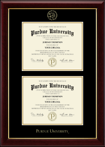 Double Diploma Embossed Frame