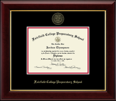Fairfield College Preparatory School diploma frame - Gold Embossed Diploma Frame in Gallery