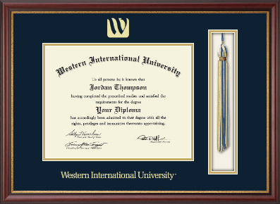Western International University diploma frame - Tassel & Cord Diploma Frame in Newport