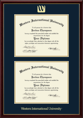 Western International University diploma frame - Double Document Diploma Frame in Galleria