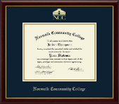 Norwalk Community College diploma frame - Gold Embossed Diploma Frame in Galleria
