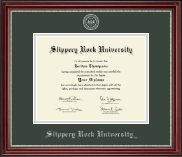 Slippery Rock University diploma frame - Silver Embossed Diploma Frame in Kensington Silver