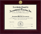 Accreditation Council for Accountancy and Taxation Century Gold Engraved Certificate Frame in Cordova