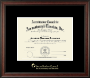 Accreditation Council for Accountancy and Taxation certificate frame - Gold Embossed Certificate Frame in Studio