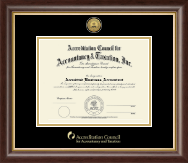 Accreditation Council for Accountancy and Taxation certificate frame - Gold Engraved Certificate Frame in Hampshire