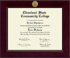 Cleveland State Community College Century Gold Engraved Diploma Frame in Cordova