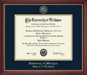 University of Michigan diploma frame - Masterpiece Edition Diploma Frame in Kensington Gold